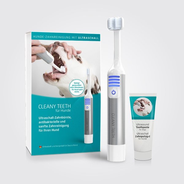 Ultraschall Zahnbürste für Hunde - Cleany Teeth Starter Kit